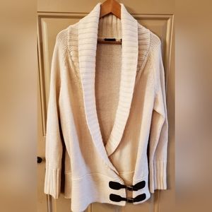 MODA International Crossover Sweater With Buckle Detail Size L